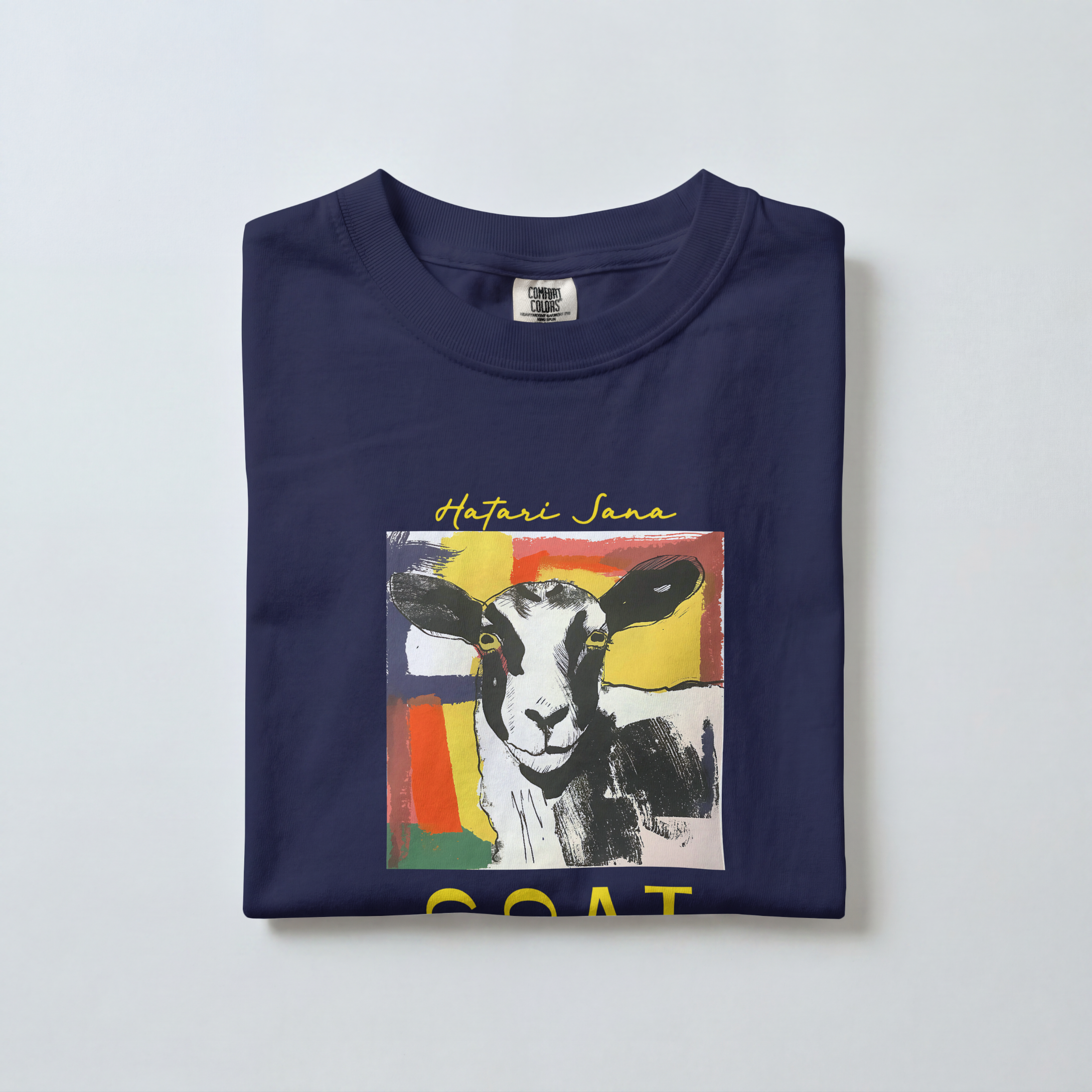 Hatari Sana GOAT Graphic T-Shirt – Navy