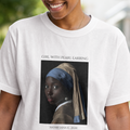 Hatari Sana Girl with a Pearl Earring Graphic T-Shirt – White