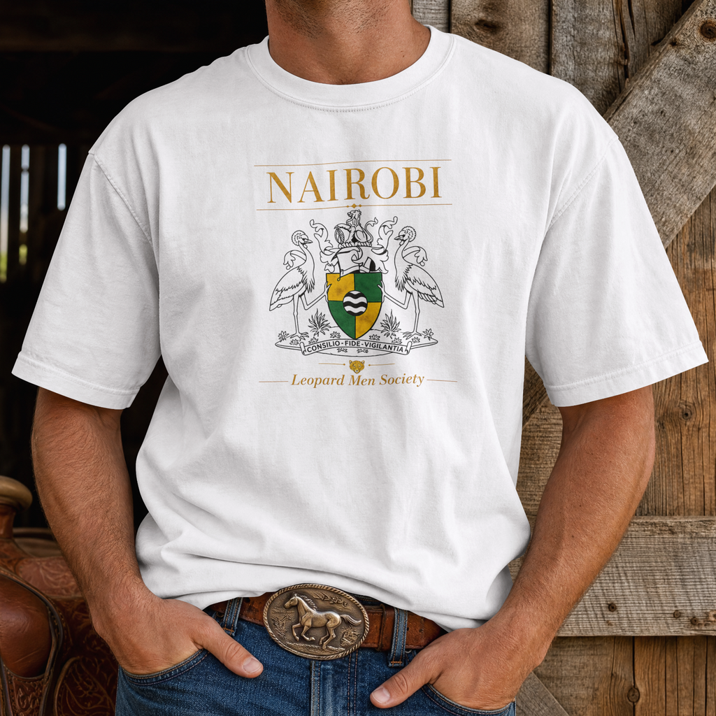 Nairobi Crest T-Shirt by Leopard Men Society | Heritage Edition