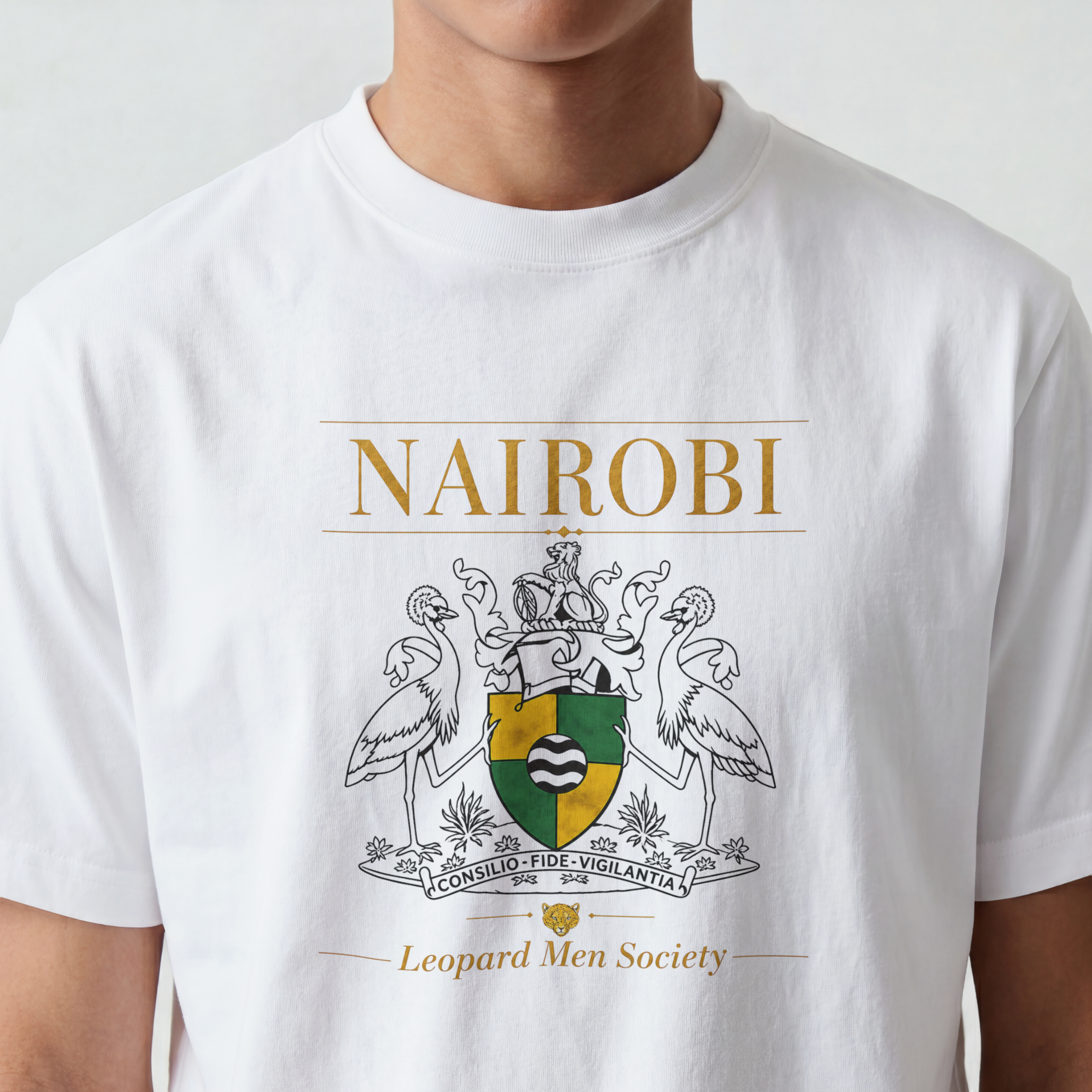 Nairobi Crest T-Shirt by Leopard Men Society | Heritage Edition
