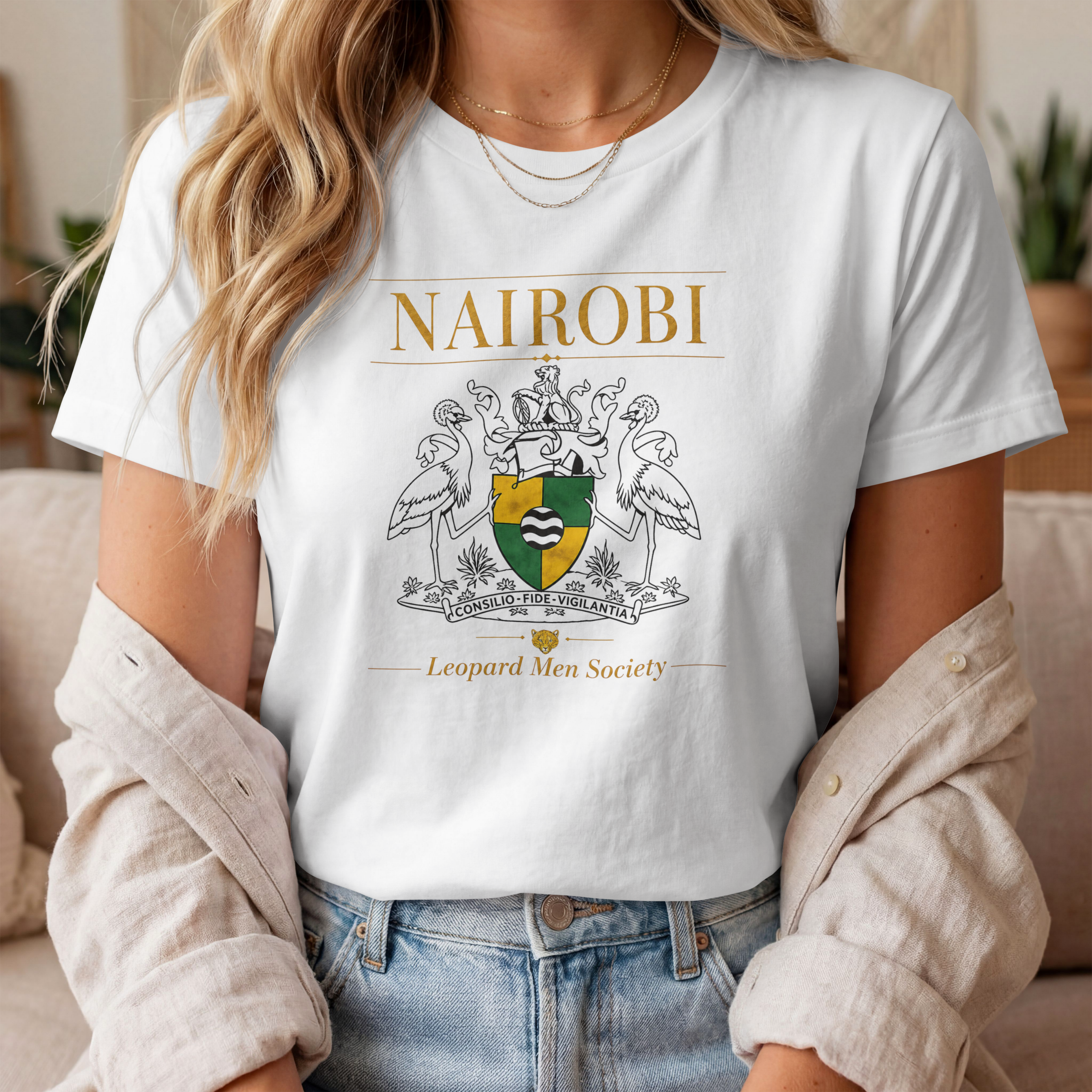 Nairobi Crest T-Shirt by Leopard Men Society | Heritage Edition